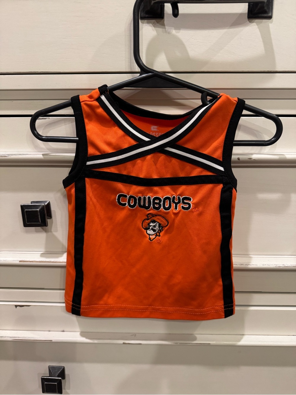 Colosseum Orange and Black Cowboys Girls' Cheer Top